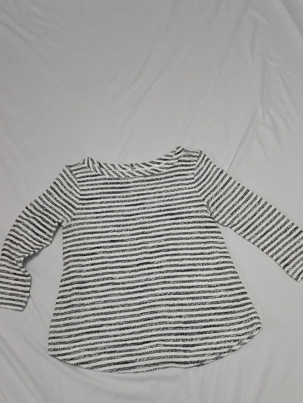 LOFT Black & White Striped Knit Top